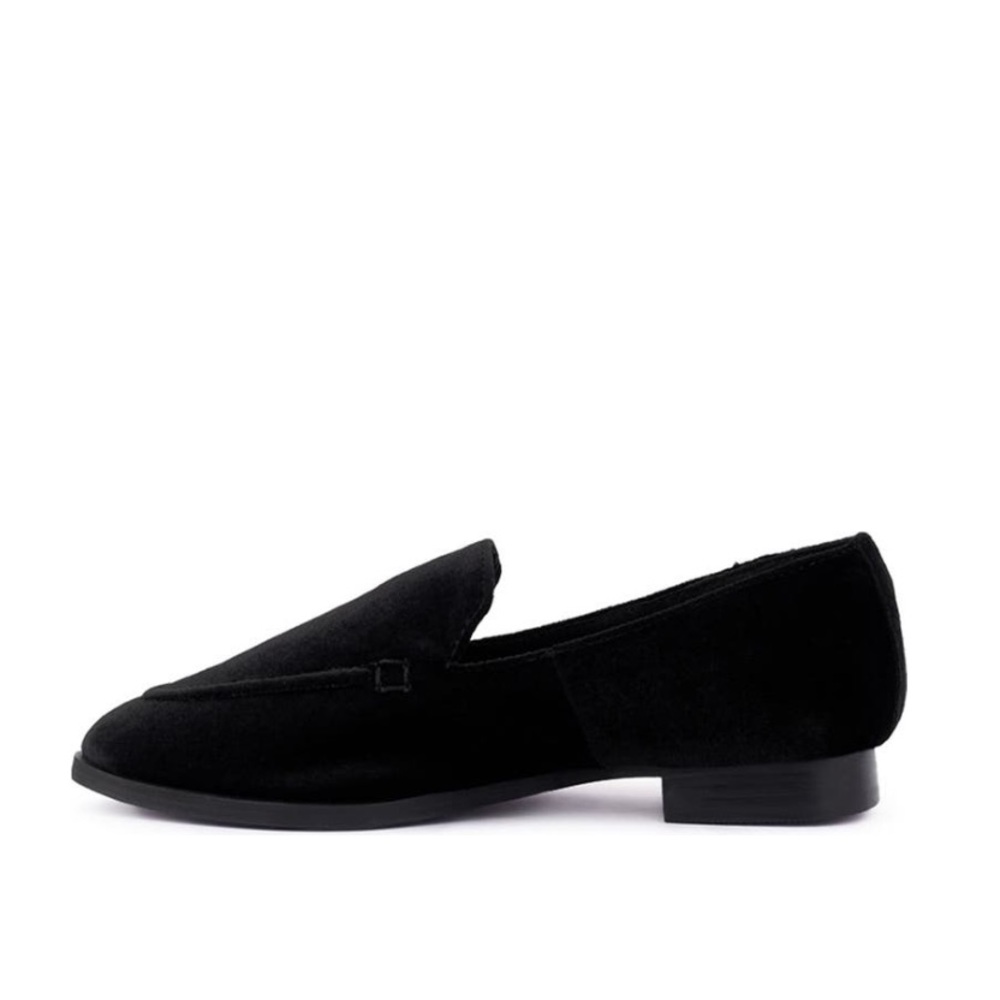 Rag & Co Black Luxe Lap Moc Toe Flat Women’s Size 8 Handcrafted - Picture 9 of 13